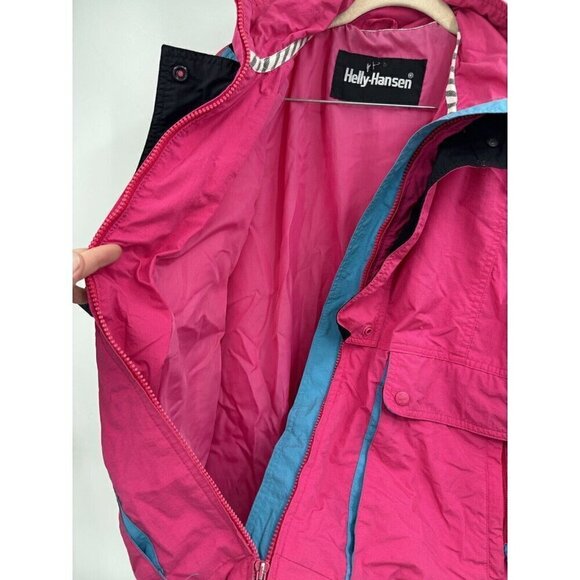 Helly Hansen Pink Y2K Athletic Outdoor Zip Snap Close Women XL Track Jacket - Picture 8 of 9